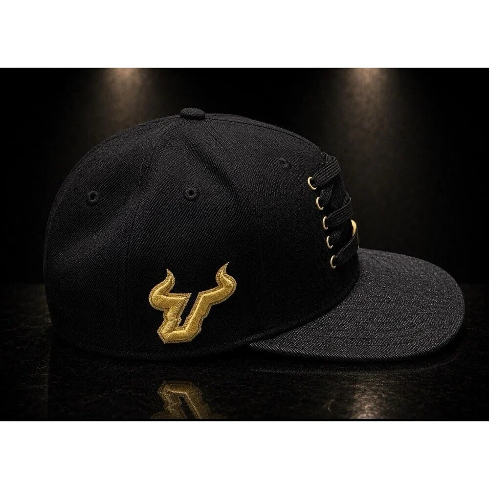 Zephyr Chicago Bulls Lacer Collection SnapBack Hat Black Gray 2 Tone Gold